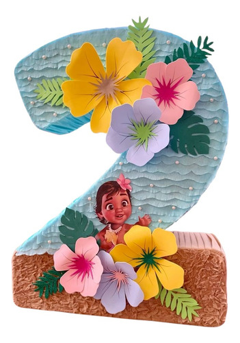 Piñata Moana Bebe Personalizada Cumpleaños Varias Imagenes