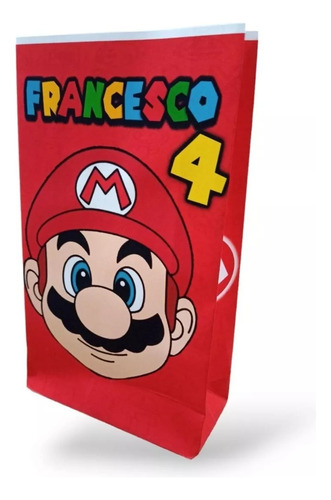 50 Bolsas Sorpresitas Cumpleaños Mario Bros. Y Sus Amigos -k