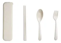Comprar Utensílios De Mesa De Trigo, Talheres Portáteis De Viagem De