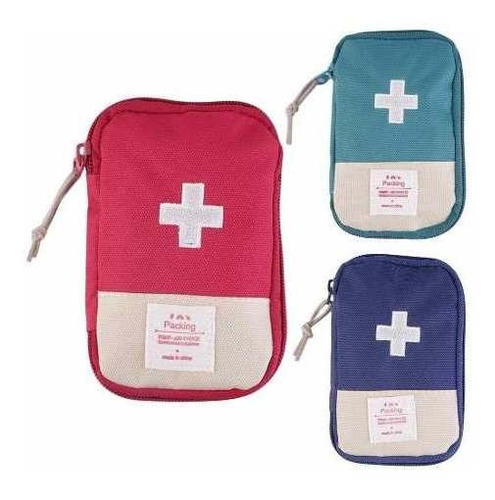 Imagem 1 de 6 de Porta Comprimidos Emergência Bordada Viagem Bolsa Pequena
