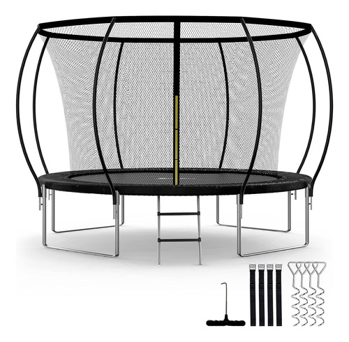 Trampolín De Lujo Simple Para Niños Con Recinto De Seguridad