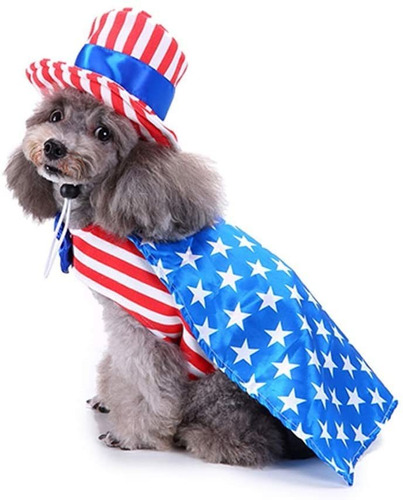 Dog  Ostume Usa Flag Style Et St Ipes  Lothes With Ha...