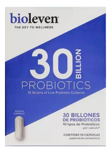 Probióticos 30 Billones Bioleven 30 Cápsulas