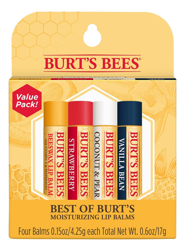 Burt Abejas 100 Natural Moisturizing Lip Balm Multipack