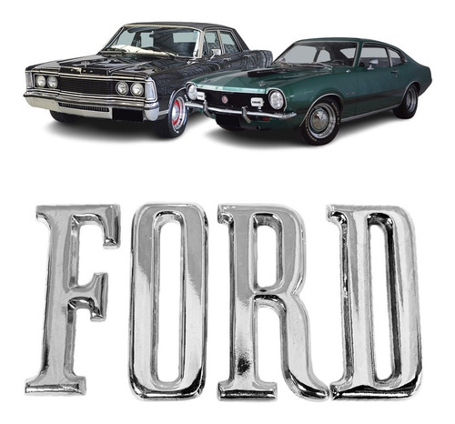 Emblema Ford Maverick E Landau - Letras Traseira