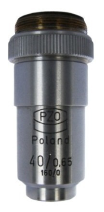 Microscopio Objetivo 40x. Marca Pzo. Polonia 