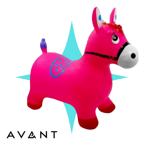 Cavalinho Upa Upa Brinquedo Infantil Pula Pula Som Pocotó Inmetro Burrinho Com Led Avant Distribuidora Cor Rosa
