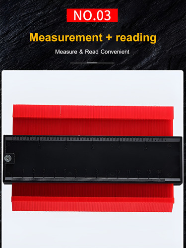 Calibrador Contornos Irregular Rojo (15 Cm)