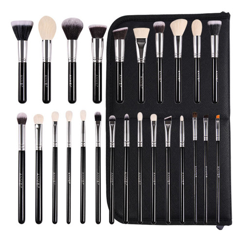 Para Juego De Brochas De Maquillaje De Pelo Animal De 25