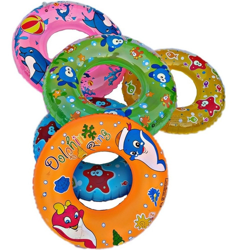5 Dona Salvavidas Flotador Inflable Gde #80 Cms 8-12años