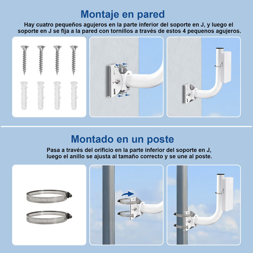2 Soportes De Antena Ajustables Universales, Instalación De Puentes Inalámbricos, Adecuado Para Puntos De Acceso Ap Punto A Punto Al Aire Libre, Amplificadores Wifi, Cámaras, Antenas De Tv, Etc.