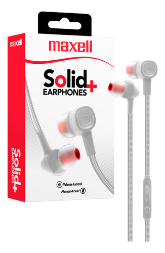 Audifonos Sin-8 Maxell Solid+ Earphones 3.5mm Trrs Handsfree