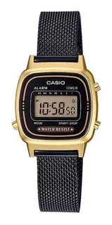 Reloj Casio La670 Negro Dorado Dama Retro Clasico Vintage