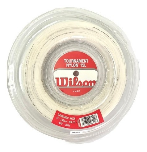 Reel De Cuerdas Wilson Tournament Nylon 15 Blanco