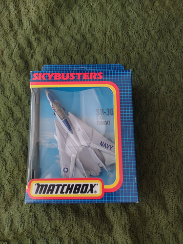 Avión Sb-30 F-14 Tomcat, Matchbox Skybuster 1:64 Gris (Usado)