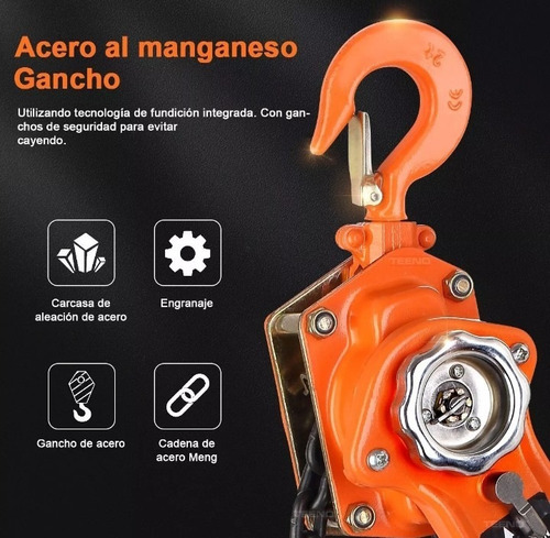 Polipasto De Palanca 2 Ton 3 Metros De Cadena