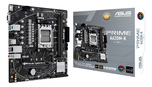Tarjeta Madre Asus Prime A620m-k-csm Am5 Ddr5 M.2 Micro Atx