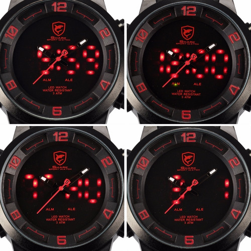 Relógio Masculino Esportivo Shark Sh 201 Led Pronta Entrega