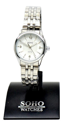 Reloj Pulsera Dama Analogo Sumergible Malla Metal Soho Ch057