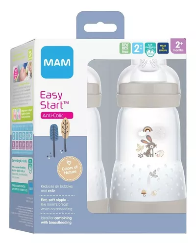 MAM Easy Start 2 Biberones Anticólicos 260 ml 2 Meses y + Flujo 2