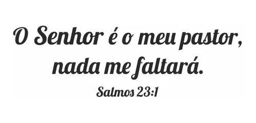 Adesivo De Parede Frase Biblica Salmo 23 - O Senhor é meu pastor