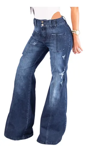 comprar Jean Flare Colombiano Tiro Alto Levanta Cola  -  8885