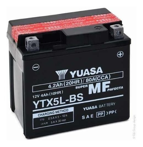 Bateria Yuasa Ytx5l-bs / Ytz6v Cg Titan 150 Gel - C