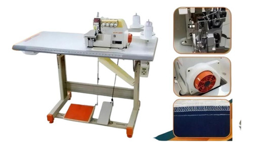 Overlock Industrial, 4 Fios, Direc Drive Siruba-647kp