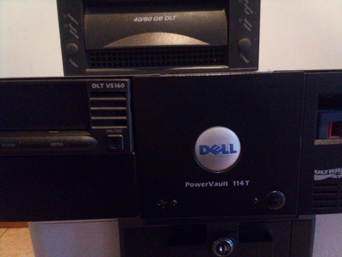 Imagen 1 de 7 de Powervault Dell 114t Con 3 Lto 160gb Y 4 Ultrium Lto 400gb