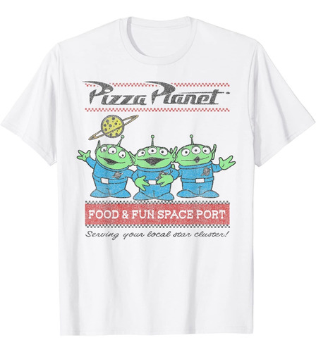 Camisas Pizza Planet Aliens Para Hombre Talla S