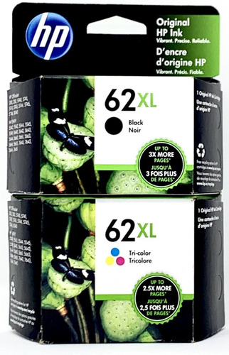 Combo Cartuchos Hp 62xl Negro + 62xl Color Officejet 200 Wis