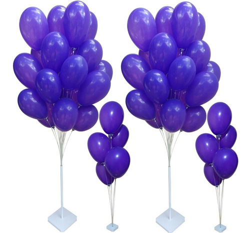 4 Suporte 50 Varetas Balões Hastes Bexiga Bases Mesa E Chão