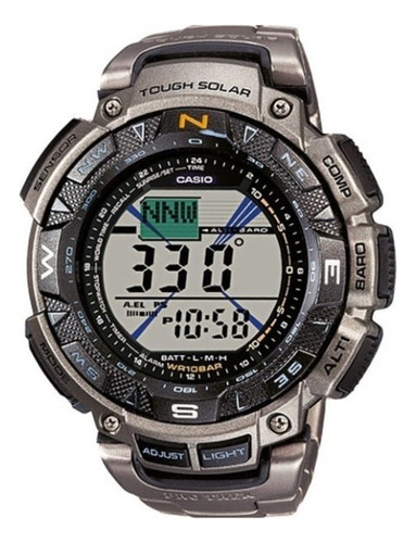 Casio Pag 240t-7 Titanium Brújula, altímetro, barómetro y termómetro