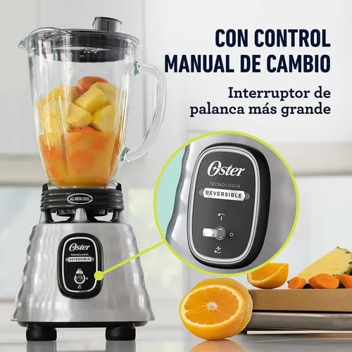 Licuadora Cl sica Oster Acero Inoxidable Con Motor Reversib Color