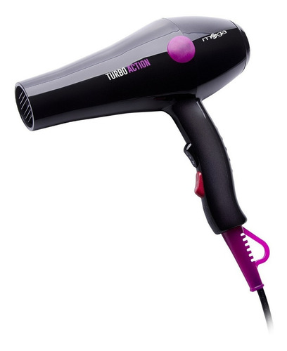 Secador de cabelo Mega Turbo Action preto 127V