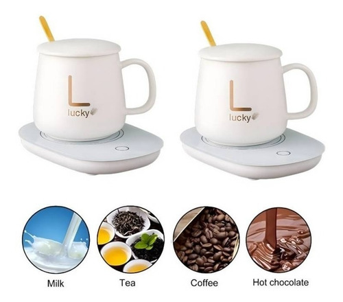 Imagen 2 de 3 de Tazon Con Calentador* Tazas De Te *tazas De Cafe Electrico