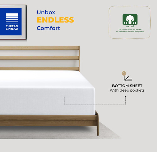 Sábana Ajustable Queen Size De Thread Spread - 100% Algodón