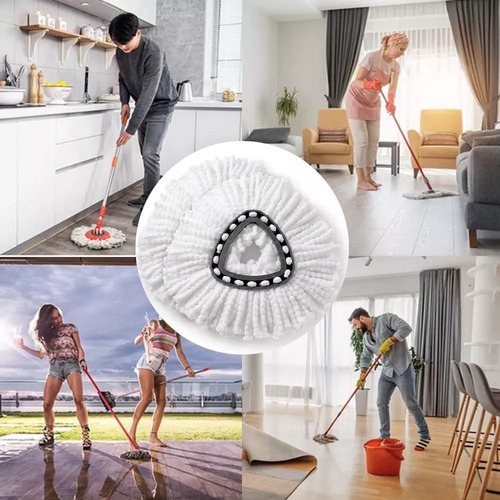6 X Repuesto De Trapeador Vileda Easy Wring 100% Microfibra