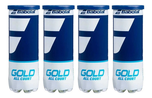 Tubo De Pelotas Babolat Gold X 3 Tenis Padel