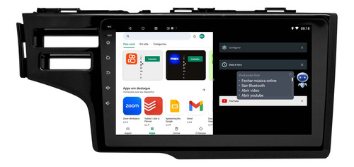 Multimidia Fit 15/21 Android 14 Auto 2gb Carplay Voz 9p 2cam