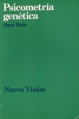 Libro Psicometría Genética De Sara Paín