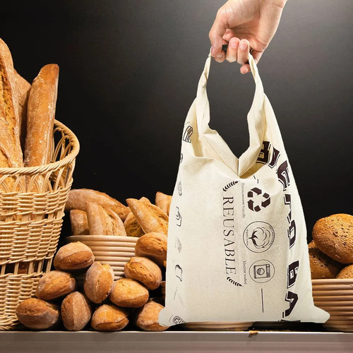Bolsa Reutilizable De Lino Para Guardar Pan, 43 X 31,5 Cm