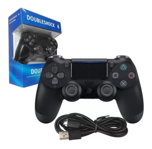 Controle Doubleshock 4 Sem Fio Compativel Com PS4 Pc Genérica Doubleshock 4 2023 Cor Preto