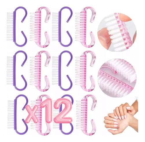 12pzs Mini Cepillos Uñas Limpieza Manicure Higiene Verduras