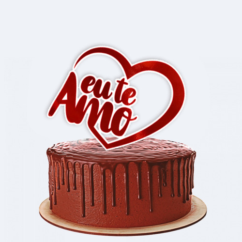 Topo De Bolo Personalizado Eu Te Amo Aniversáio Amor