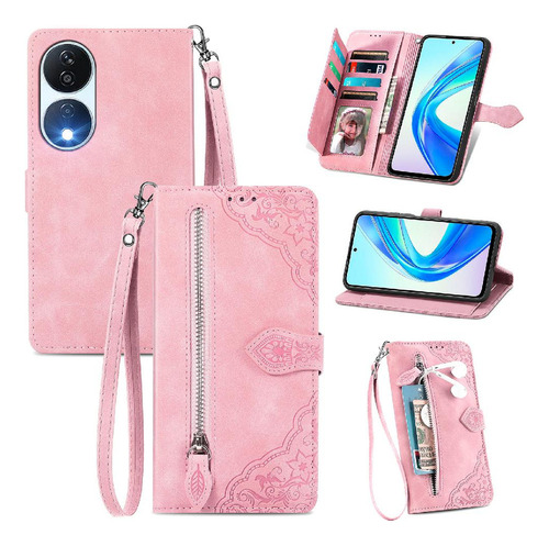 Funda For Honor X7b Cartera Con Cremallera Estilo