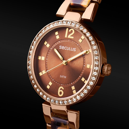 Relógio Feminino Seculus Chocolate 77016lpsvmf6