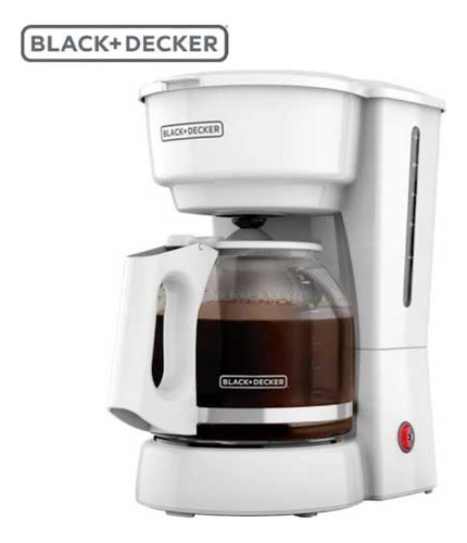 Cafetera 12 Tazas Black + Decker Blanca Sistema Vortex 