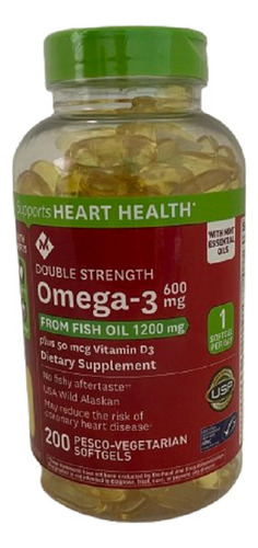 Omega 3 600mg 200 Softgels Members Mark