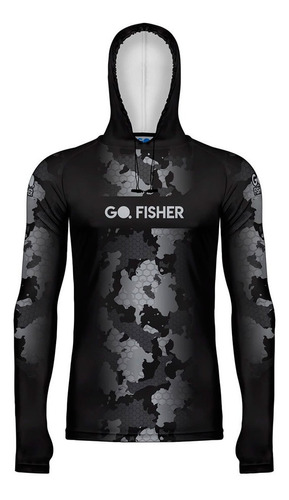 Imagem 1 de 3 de Camiseta De Pesca Go Fisher Capuz E Proteção Solar - Gocpz04